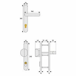 BAUHAUS Abus Schutzbeschlag SRG 92 N Schmalrahmen, Weiß, Türstärke: 59 Mm - 69 Mm, Geeignet Für: 7,5 - 12 Mm Zylinderüberstand -Online-Shop Türzargen 12 1101