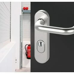 BAUHAUS Basi Schutzbeschlag SB/FS 2200K ES1 Feuerschutztür, Edelstahl, Türstärke: 44 Mm - 66 Mm, Drücker Beidseitig, Mit Zylinderabdeckung -Online-Shop Türzargen 12 1133