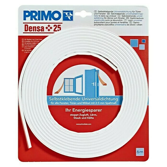 BAUHAUS Primo Universaldichtung Densa 25 Weiß, 6 M, Passend Für: Spaltenbreite 2 – 5 Mm 1 BAUHAUS Primo Universaldichtung Densa 25 Weiß, 6 M, Passend Für: Spaltenbreite 2 – 5 Mm