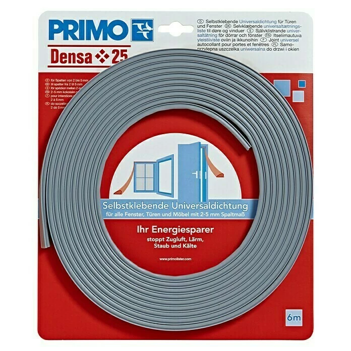 BAUHAUS Primo Universaldichtung Densa 25 Grau, 6 M, Passend Für: Spaltenbreite 2 – 5 Mm 1 BAUHAUS Primo Universaldichtung Densa 25 Grau, 6 M, Passend Für: Spaltenbreite 2 – 5 Mm