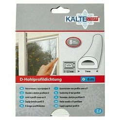 BAUHAUS KÄLTESTOPP D-Hohlprofildichtung Weiß, 6 M X 9 Mm X 6 Mm, Spaltenbreiten 3 - 5,5 Mm