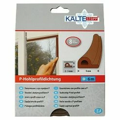 BAUHAUS KÄLTESTOPP P-Profildichtung Braun, 6 M X 9 Mm X 5,5 Mm, Spaltenbreiten 2 - 5 Mm