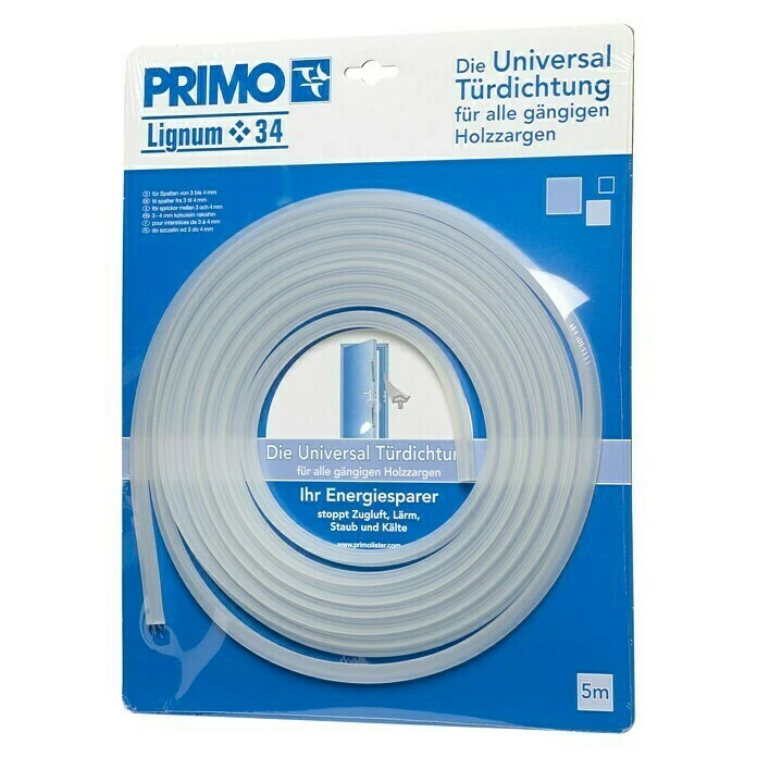 BAUHAUS Primo Türdichtung Lignum 34 Transparent, 5 M, Passend Für: Nutbreite 3 – 4 Mm 1 BAUHAUS Primo Türdichtung Lignum 34 Transparent, 5 M, Passend Für: Nutbreite 3 – 4 Mm