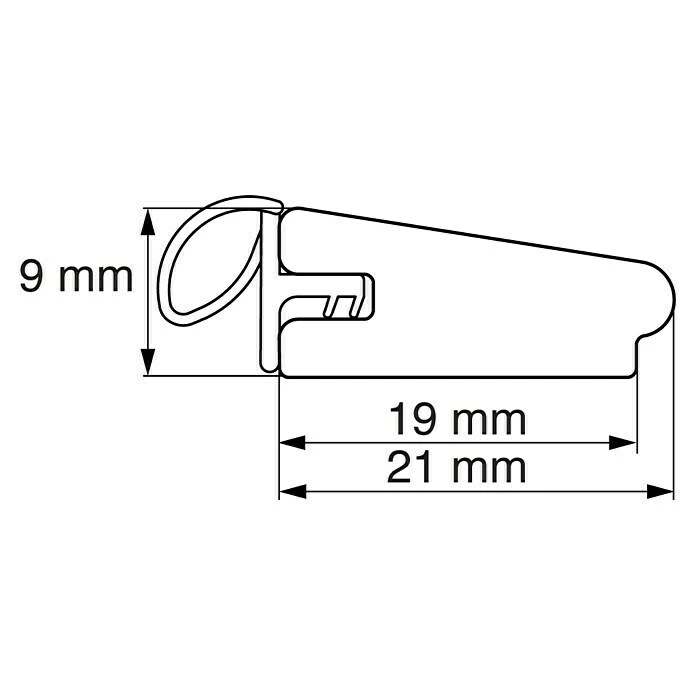 BAUHAUS Primo Zargenleiste Weiß, 2,2 M X 21 Mm X 9 Mm 2 BAUHAUS Primo Zargenleiste Weiß, 2,2 M X 21 Mm X 9 Mm – Bild 2
