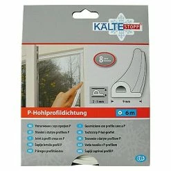 BAUHAUS KÄLTESTOPP P-Profildichtung Weiß, 6 M X 9 Mm X 5,5 Mm, Spaltenbreiten 2 - 5 Mm