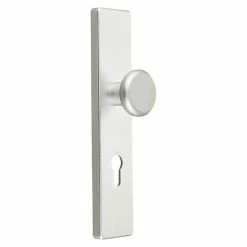 BAUHAUS Abus Schutzbeschlag SB 500 Wohnungsabschlusstür, Aluminium, Türstärke: 37 Mm - 42 Mm, Knopf Außen, Drücker Innen