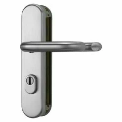 BAUHAUS Abus Schutzbeschlag KLZS714 Wohnungsabschlusstür, Edelstahl, Türstärke: 37 Mm - 47 Mm, Drücker Beidseitig