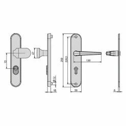 BAUHAUS Basi Schutzbeschlag ES0 VMS Wohnungsabschlusstür, Champagnerfarben, Distanznorm: 72 Mm, Mit Zylinderabdeckung, Stärke Schild/ Rosette: 15 Mm -Online-Shop Türzargen 12 568