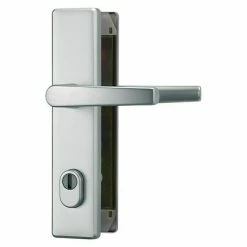 BAUHAUS Abus Schutzbeschlag HLZS814 Hauseingangstür, Aluminium, Türstärke: 52 Mm - 72 Mm, Drücker Beidseitig, Form Schild: Eckig