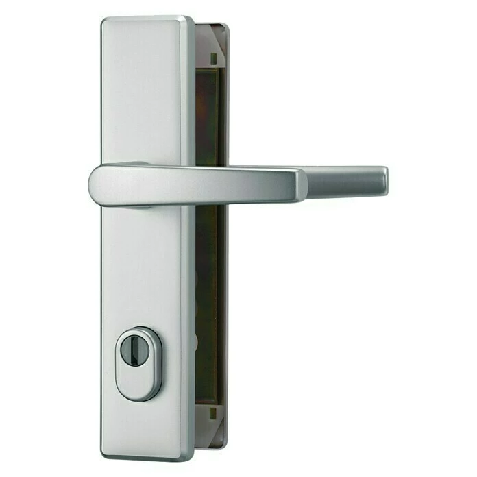 BAUHAUS Abus Schutzbeschlag HLZS814 Hauseingangstür, Aluminium, Türstärke: 52 Mm - 72 Mm, Drücker Beidseitig, Form Schild: Eckig 1 BAUHAUS Abus Schutzbeschlag HLZS814 Hauseingangstür, Aluminium, Türstärke: 52 Mm - 72 Mm, Drücker Beidseitig, Form Schild: Eckig