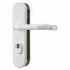 BAUHAUS Abus Schutzbeschlag KLZS714 Wohnungsabschlusstür, Weiß, Türstärke: 37 Mm - 47 Mm, Drücker Beidseitig
