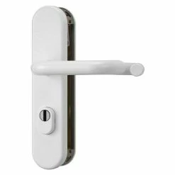 BAUHAUS Abus Schutzbeschlag KLZS714 Wohnungsabschlusstür, Weiß, Türstärke: 37 Mm - 47 Mm, Drücker Beidseitig