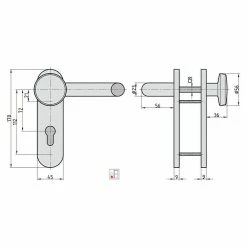 BAUHAUS Basi Schutzbeschlag ZT/FS 2150 Feuerschutztür, Schwarz, Türstärke: 44 Mm - 66 Mm, Knopf Außen, Drücker Innen, Abgerundet 5 BAUHAUS Basi Schutzbeschlag ZT/FS 2150 Feuerschutztür, Schwarz, Türstärke: 44 Mm - 66 Mm, Knopf Außen, Drücker Innen, Abgerundet -Online-Shop Türzargen 12 606