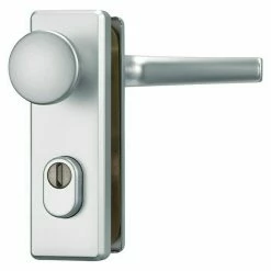 BAUHAUS Abus Schutzbeschlag KKZS700 Wohnungsabschlusstür, Aluminium, Türstärke: 37 Mm - 47 Mm, Knopf Außen, Drücker Innen
