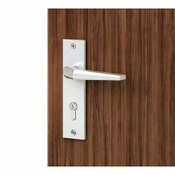 BAUHAUS Basi Schutzbeschlag ES0 VMS Hauseingangstür, Silber, Distanznorm: 72 Mm, Ohne Zylinderabdeckung, Knopf Außen, Drücker Innen -Online-Shop Türzargen 12 652