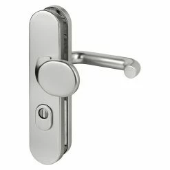 BAUHAUS Schutzbeschlag Hauseingangstür, Türstärke: 35 Mm - 45 Mm, Aluminium, Profilzylinder PZ, Farbe: Edelstahl