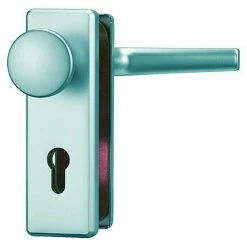 BAUHAUS Abus Schutzbeschlag KKT 512 Wohnungsabschlusstür, Aluminium, Türstärke: 37 Mm - 47 Mm, Knopf Außen, Drücker Innen