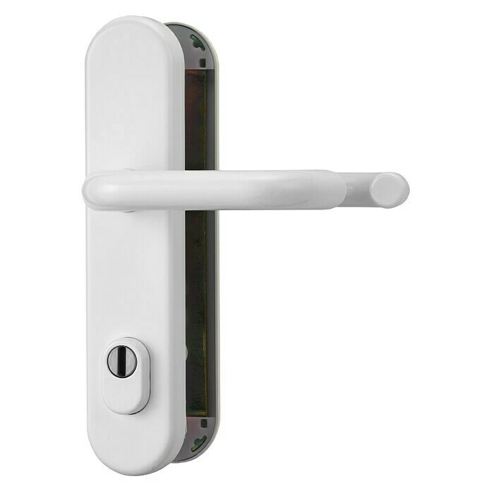 BAUHAUS Abus Schutzbeschlag HLZS814 Hauseingangstür, Weiß, Türstärke: 52 Mm - 72 Mm, Drücker Beidseitig, Form Schild: Abgerundet 1 BAUHAUS Abus Schutzbeschlag HLZS814 Hauseingangstür, Weiß, Türstärke: 52 Mm - 72 Mm, Drücker Beidseitig, Form Schild: Abgerundet