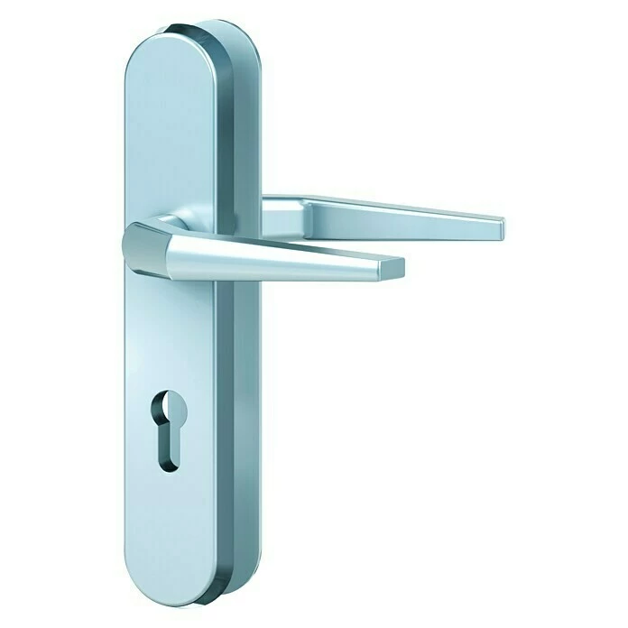 BAUHAUS Basi Schutzbeschlag ES0 VMS Hauseingangstür, Silber, Türstärke: 38 Mm - 42 Mm, Drücker Beidseitig 1 BAUHAUS Basi Schutzbeschlag ES0 VMS Hauseingangstür, Silber, Türstärke: 38 Mm - 42 Mm, Drücker Beidseitig