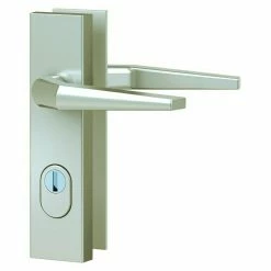 BAUHAUS Basi Schutzbeschlag ES0 VMS Hauseingangstür, Champagnerfarben, Türstärke: 38 Mm - 42 Mm, Drücker Beidseitig, Mit Zylinderabdeckung