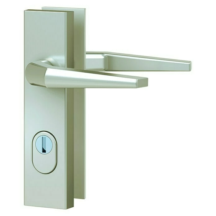 BAUHAUS Basi Schutzbeschlag ES0 VMS Hauseingangstür, Champagnerfarben, Türstärke: 38 Mm - 42 Mm, Drücker Beidseitig, Mit Zylinderabdeckung 1 BAUHAUS Basi Schutzbeschlag ES0 VMS Hauseingangstür, Champagnerfarben, Türstärke: 38 Mm - 42 Mm, Drücker Beidseitig, Mit Zylinderabdeckung