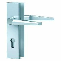 BAUHAUS Basi Schutzbeschlag Einsatzbereich: Türen, Silber, Türstärke: 38 Mm - 42 Mm, Drücker Beidseitig