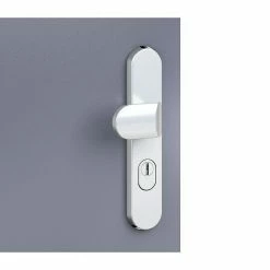 BAUHAUS Basi Schutzbeschlag ES0 VMS Wohnungsabschlusstür, Silber, Distanznorm: 72 Mm, Mit Zylinderabdeckung, Stärke Schild/ Rosette: 15 Mm -Online-Shop Türzargen 12 799