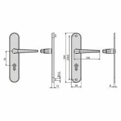 BAUHAUS Basi Schutzbeschlag ES0 VMS Hauseingangstür, Champagnerfarben, Türstärke: 38 Mm - 42 Mm, Drücker Beidseitig 5 BAUHAUS Basi Schutzbeschlag ES0 VMS Hauseingangstür, Champagnerfarben, Türstärke: 38 Mm - 42 Mm, Drücker Beidseitig -Online-Shop Türzargen 12 810