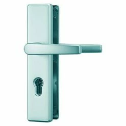 BAUHAUS Abus Schutzbeschlag HLN 414 Hauseingangstür, Neusilber, Türstärke: 52 Mm - 67 Mm, Drücker Beidseitig