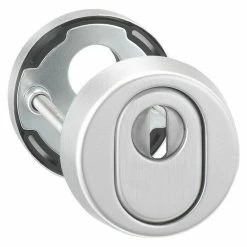 BAUHAUS Portaferm Schutzrosettenpaar Hauseingangstür, Türstärke: 0 Mm - 68 Mm, Silber, 2 Stk., Zylinderabdeckung