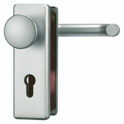 BAUHAUS Abus Schutzbeschlag KKT512 Feuerschutztür, Aluminium, Türstärke: 37 Mm - 47 Mm, Knopf Außen, Drücker Innen