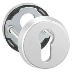 BAUHAUS Portaferm Schutzrosettenpaar Hauseingangstür, Türstärke: 0 Mm - 68 Mm, Silber, 2 Stk.