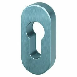 BAUHAUS Basi Rosette SR 4100 PZ L X B: 77 X 36 Mm, Stärke Schild/ Rosette: 14 Mm, Edelstahl