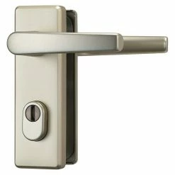 BAUHAUS Abus Schutzbeschlag KKZS700 Wohnungsabschlusstür, Neusilber, Türstärke: 37 Mm - 47 Mm, Drücker Beidseitig