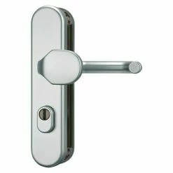 BAUHAUS Abus Schutzbeschlag KLSZ 714 Feuerschutztür, Aluminium, Türstärke: 37 Mm - 47 Mm, Knopf Außen, Drücker Innen
