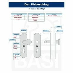 BAUHAUS Basi Schutzbeschlag SB 7500 ES1 Hauseingangstür, Edelstahl, Türstärke: 38 Mm - 58 Mm, Knopf Außen, Drücker Innen, Ohne Zylinderabdeckung -Online-Shop Türzargen 12 890
