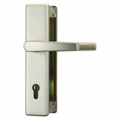 BAUHAUS Abus Schutzbeschlag HLT612 Hauseingangstür, Neusilber, Türstärke: 52 Mm - 72 Mm, Drücker Beidseitig