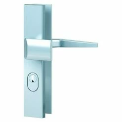 BAUHAUS Basi Schutzbeschlag ES0 VMS-ZA Hauseingangstür, Silber, Distanznorm: 72 Mm, Form Drücker: Eckig, Stärke Schild/ Rosette: 15 Mm