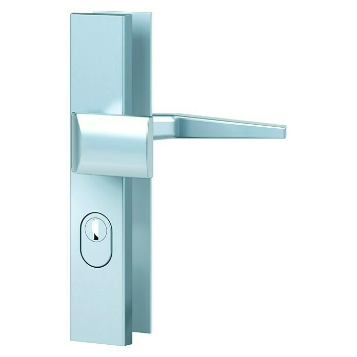 BAUHAUS Basi Schutzbeschlag ES0 VMS-ZA Hauseingangstür, Silber, Distanznorm: 72 Mm, Form Drücker: Eckig, Stärke Schild/ Rosette: 15 Mm 1 BAUHAUS Basi Schutzbeschlag ES0 VMS-ZA Hauseingangstür, Silber, Distanznorm: 72 Mm, Form Drücker: Eckig, Stärke Schild/ Rosette: 15 Mm