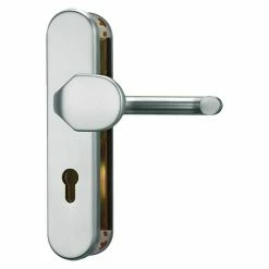 BAUHAUS Abus Schutzbeschlag KLT512 Feuerschutztür, Aluminium, Türstärke: 37 Mm - 47 Mm, Knopf Außen, Drücker Innen
