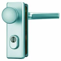 BAUHAUS Abus Schutzbeschlag KKZS 700 Wohnungsabschlusstür, Neusilber, Türstärke: 37 Mm - 47 Mm, Knopf Außen, Drücker Innen