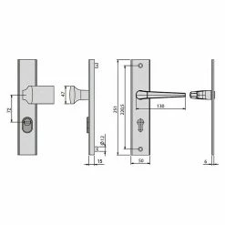 BAUHAUS Basi Schutzbeschlag ES0 VMS-ZA Hauseingangstür, Aluminium, Distanznorm: 72 Mm, Form Drücker: Eckig, Stärke Schild/ Rosette: 12 Mm 4 BAUHAUS Basi Schutzbeschlag ES0 VMS-ZA Hauseingangstür, Aluminium, Distanznorm: 72 Mm, Form Drücker: Eckig, Stärke Schild/ Rosette: 12 Mm -Online-Shop Türzargen 12 937