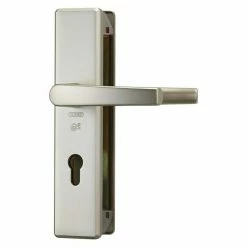 BAUHAUS Abus Schutzbeschlag KLT512 Wohnungsabschlusstür, Neusilber, Türstärke: 37 Mm - 47 Mm, Drücker Beidseitig