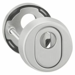 BAUHAUS Portaferm Schutzrosettenpaar Hauseingangstür, Türstärke: 0 Mm - 68 Mm, Edelstahl, 2 Stk., Zylinderabdeckung