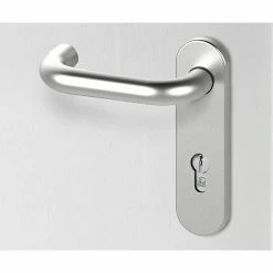 BAUHAUS Basi Schutzbeschlag SB/FS 2200K ES1 Feuerschutztür, Edelstahl, Türstärke: 44 Mm - 66 Mm, Knopf Außen, Drücker Innen, Ohne Zylinderabdeckung -Online-Shop Türzargen 12 969