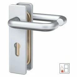 BAUHAUS Basi Schutzbeschlag SB/FS 2200K ES1 Einsatzbereich: Feuerschutztür, Aluminium, Türstärke: 44 Mm - 66 Mm, Drücker Beidseitig